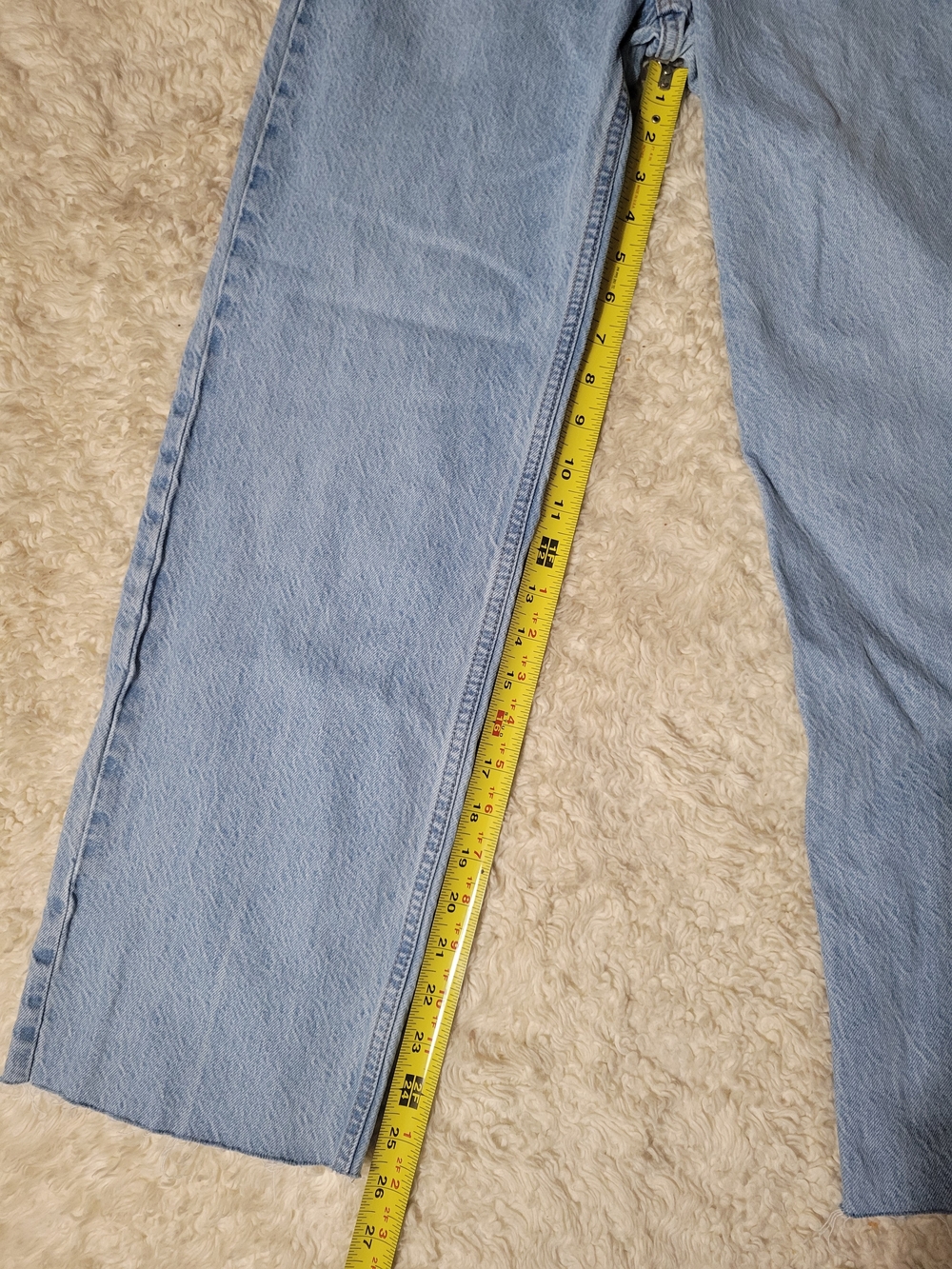 Abercrombie High Rise Loose Jean Light Blue Cotton Lyocell Blend W23 X L26 - Picture 12 of 16